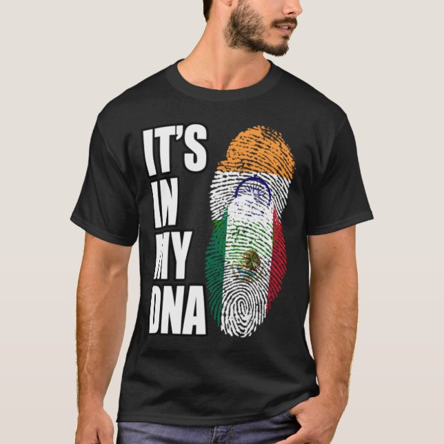 T-shirt Indice D'ADN Du Patrimoine Indien Et Mexicain (Devant)