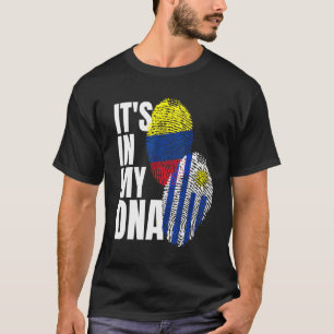 T-shirt Indice De Mélange D'Adn Uruguayen Et Colombien