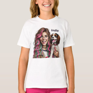 T-shirt 🐶 Indie & Meilleur Ami - Enfants personnalisés