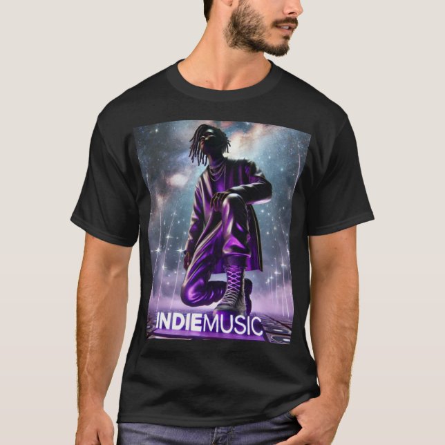 T-shirt indieMusic Purple-1 (Devant)