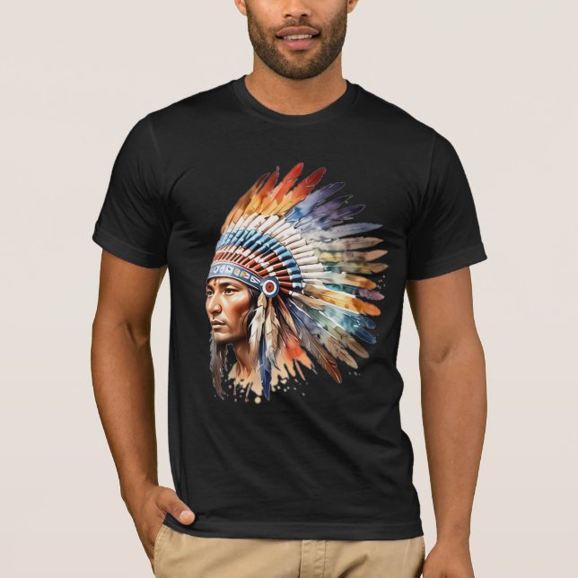 T-shirt indien américain (Devant)