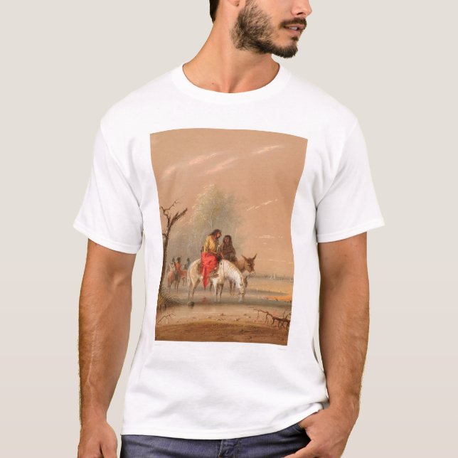 T-shirt Indien arrosant leurs bâtis (1068A) (Devant)