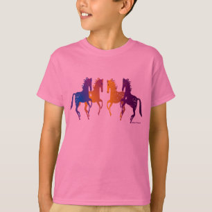 T-shirt indien d'enfants de poneys