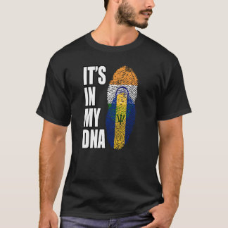 T-shirt Indien Et Barbadien Mélangent L'ADN Flag Patrimoin