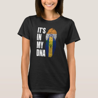 T-shirt Indien Et Barbadien Mélangent L'ADN Flag Patrimoin