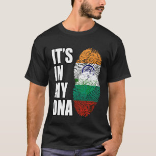 T-shirt Indien Et Bulgare Mélangent L'ADN Drapeau Patrimoi