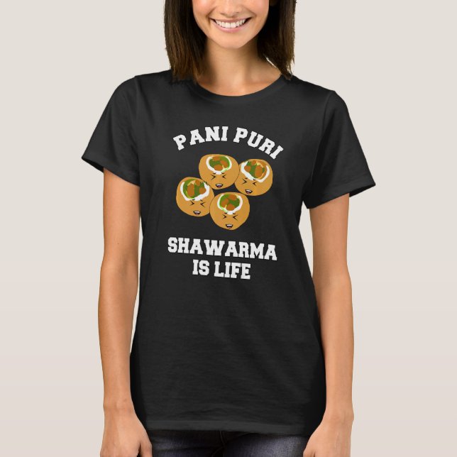 T-shirt indien pani puri shawarma (Devant)
