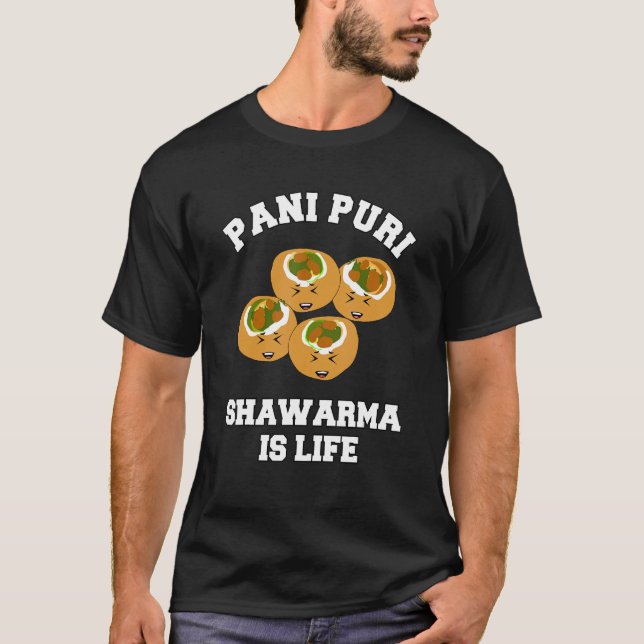 T-shirt indien pani puri shawarma (Devant)
