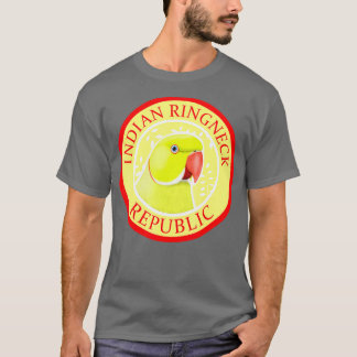 T-shirt Indien Ringneck Parrot Jaune