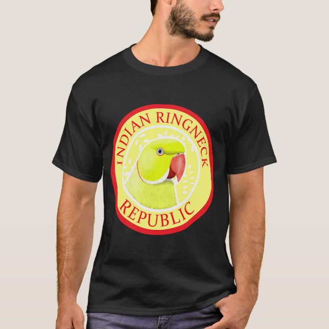 T-shirt Indien Ringneck Parrot Jaune (Devant)