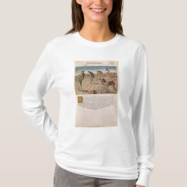 T-shirt Indiens de la Floride plantant le maïs (Devant)