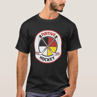 T-shirt indigène de noir d'hockey