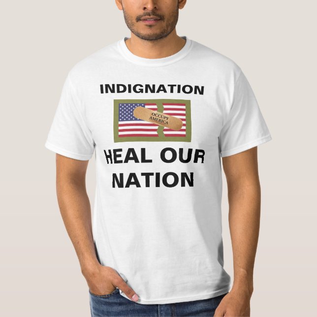 T-SHIRT INDIGNATION GUÉRIR NOTRE NATION (Devant)