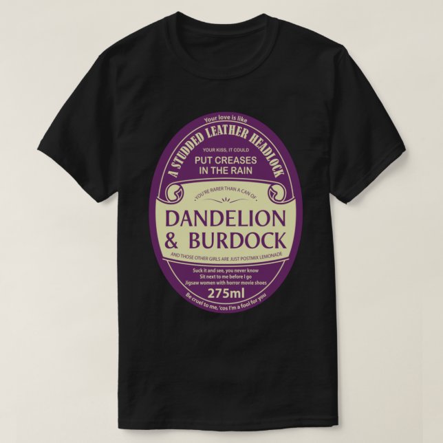 T-shirt indispensable Burdock Dandelion &amp; (Design devant)