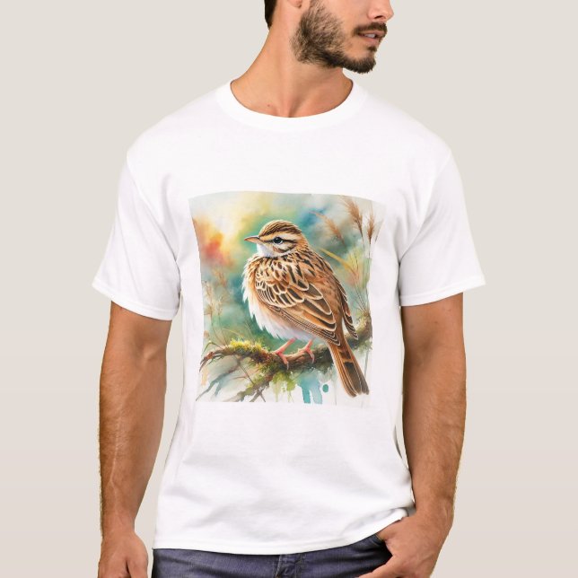 T-shirt Indochinese Lark 241024AREF124 - Watercolor (Devant)