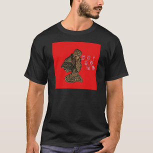 T-shirt Indonesi Shadow Puppet Hohoho Design sur toile rou