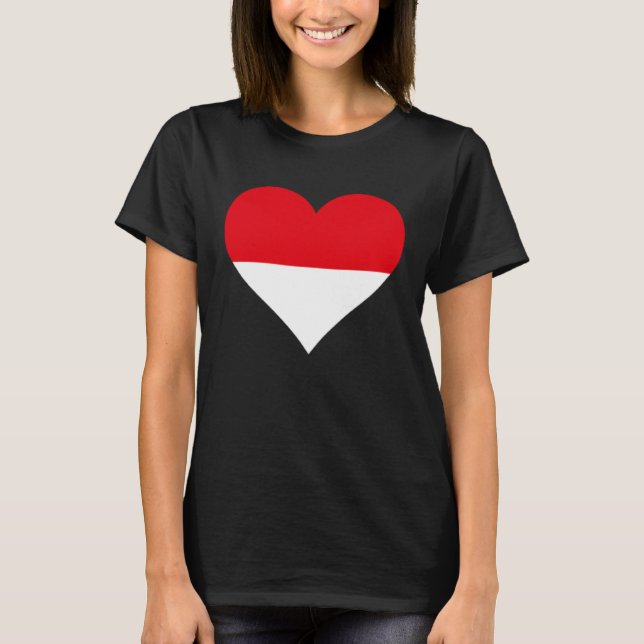 T-shirt Indonesia Flag Heart Indonesia Gifts Love Indonesi (Devant)