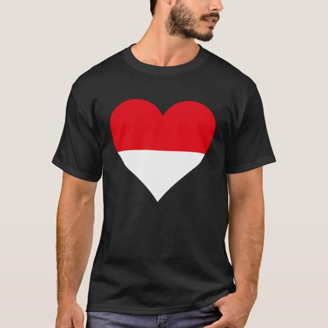 T-shirt Indonesia Flag Heart Indonesia Gifts Love Indonesi (Devant)