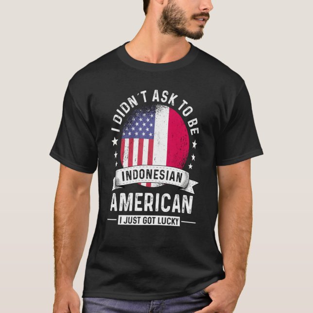 T-shirt Indonesian American Patriot Grown Humor Flag (Devant)