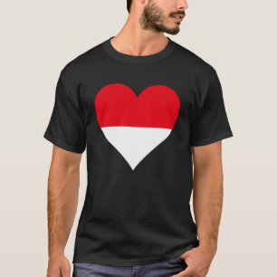 T-shirt Indonésie Drapeau Coeur Indonésie Dons Aimer Indon