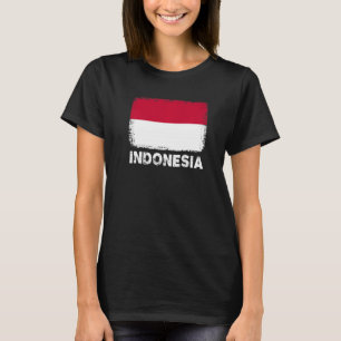 T-shirt Indonésie Drapeau Soutien Peuple Indonésien Femmes