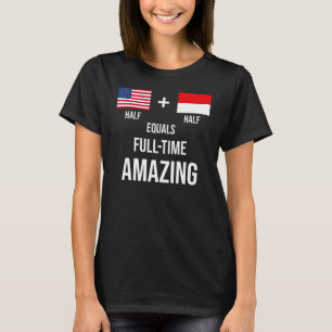 T-shirt Indonésie USA Chemise drapeaux Extraordinaires Ind