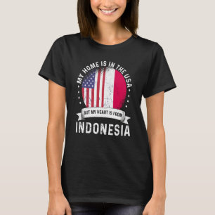 T-shirt Indonésien Américain Patriote Fier de Grandir aux