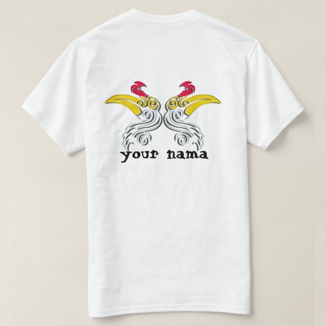 T-shirt  Indonésienne Kalimantan motif batik design T-shir (Design dos)