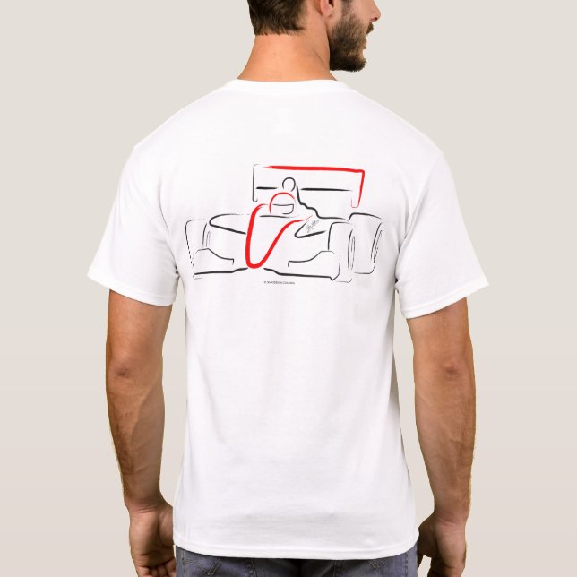 T-shirt Indy Lights 1 Black and Red Back (Dos)