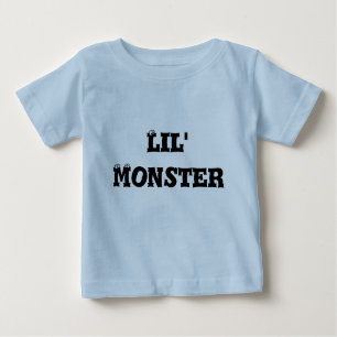 T-shirt infantile, bleu-clair, monstre de Lil