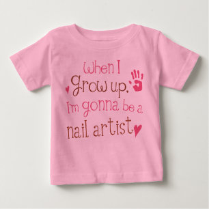 T-shirt infantile de bébé d'artiste de clou