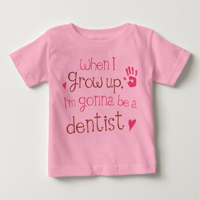 T-shirt infantile de bébé de dentiste (avenir) (Devant)