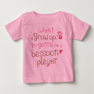 T-shirt infantile de bébé de joueur de basson