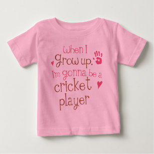 T-shirt infantile de bébé de joueur de cricket