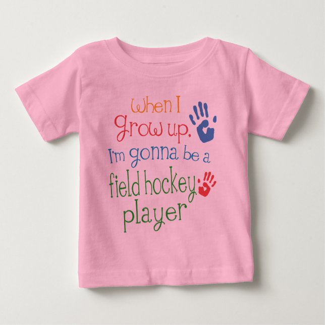 T-shirt infantile de bébé de joueur de hockey de (Devant)
