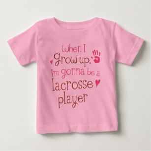 T-shirt infantile de bébé de joueur de lacrosse