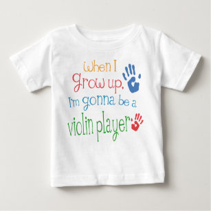 T-shirt infantile de bébé de joueur de violon