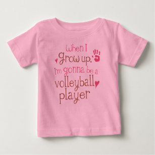 T-shirt infantile de bébé de joueur de volleyball