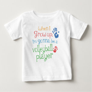 T-shirt infantile de bébé de joueur de volleyball
