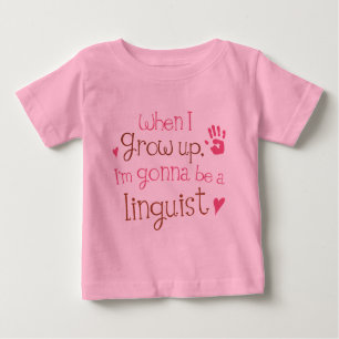 T-shirt infantile de bébé de linguiste (avenir)