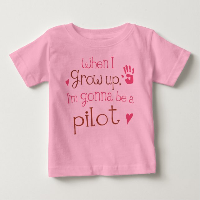 T-shirt infantile de bébé de pilote (avenir) (Devant)