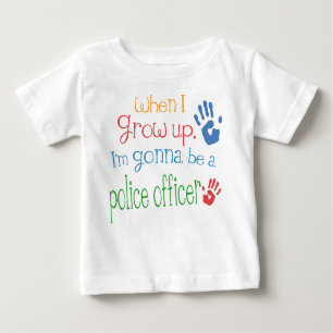 T-shirt infantile de bébé de policier (avenir)