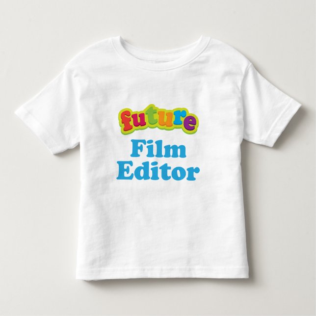 T-shirt infantile de bébé de rédacteur de film (Devant)