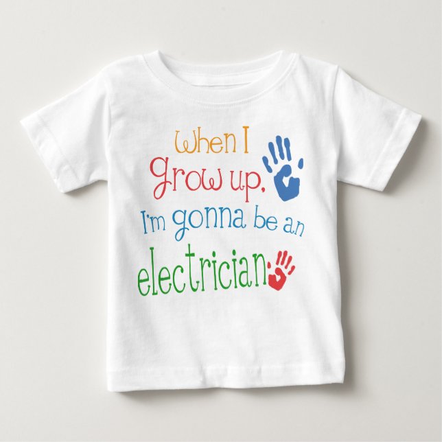 T-shirt infantile de bébé d'électricien (avenir) (Devant)