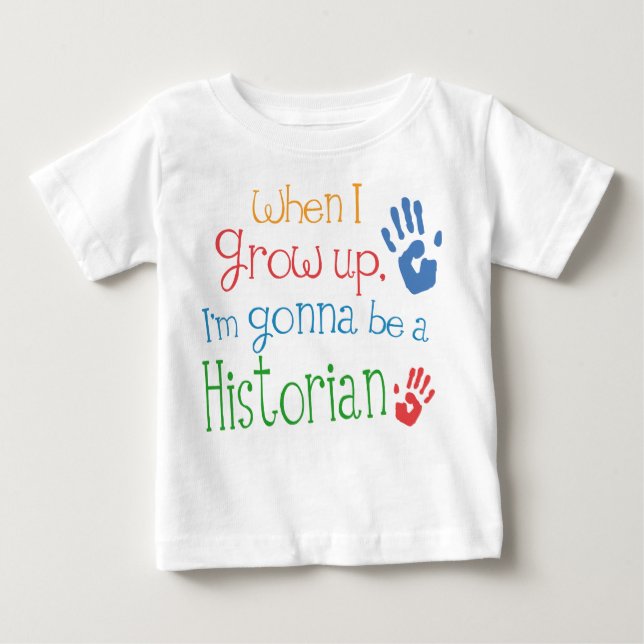 T-shirt infantile de bébé d'historien (avenir) (Devant)