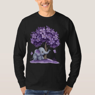 T-shirt Infection Eléphant Purple Ribbon Enfants D