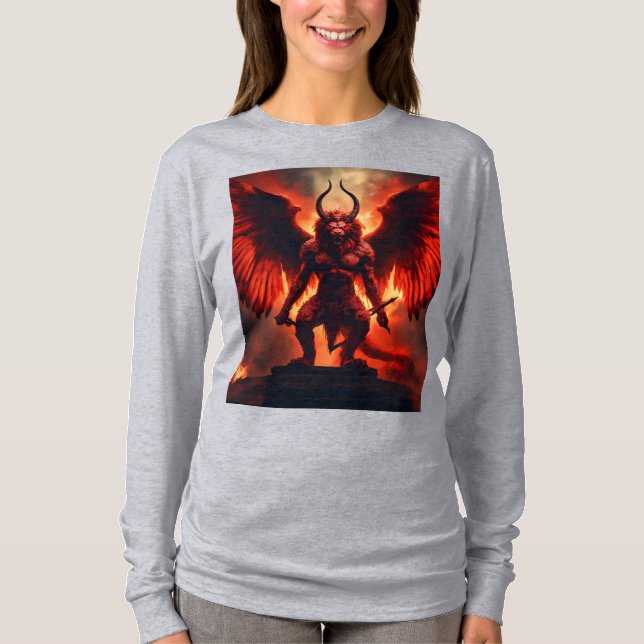 T-Shirt Infernal Winged Warrior – Fiery Demon King (Devant)