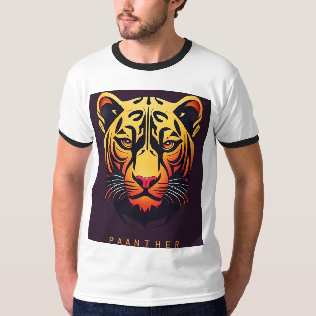 T-shirt Inferno gardien majestueux panthère dessin animal (Devant)