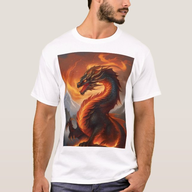 T-shirt Inferno Guardian : Le Dragon Protecteur De La Fièr (Devant)