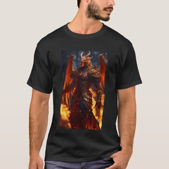 T-shirt "Inferno Guardian : Mythical Fire Creature Men's T (Devant)